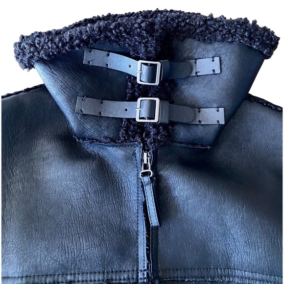 Max Studio - Black Bomber Zippered Jacket Coat Size Large NWT - Picture 4 of 4